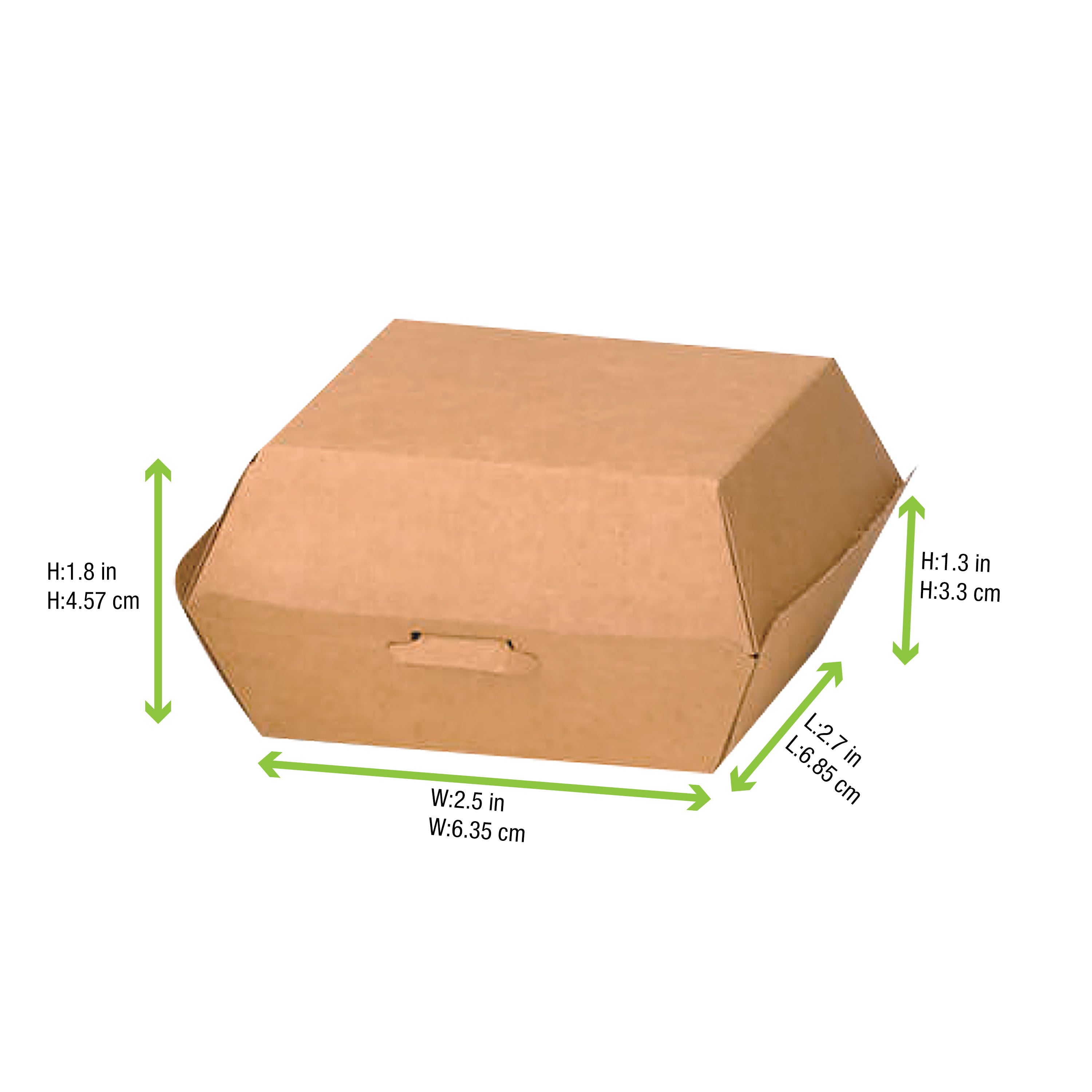 Kraft Mini Slider Box -2oz L:2.8 X W:2.8 X H:2 In 500 Pcs/Cs