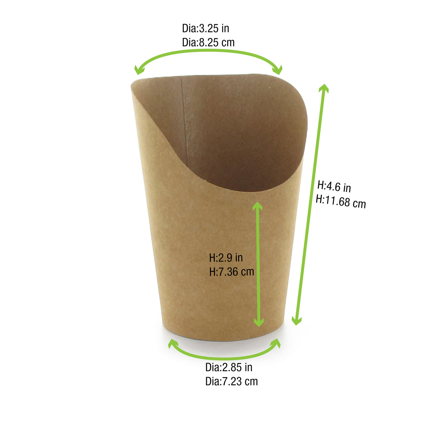 Kraft Wrap Cup -5.5oz Dia:3.25in H:4.6in 1200 Pcs/Cs