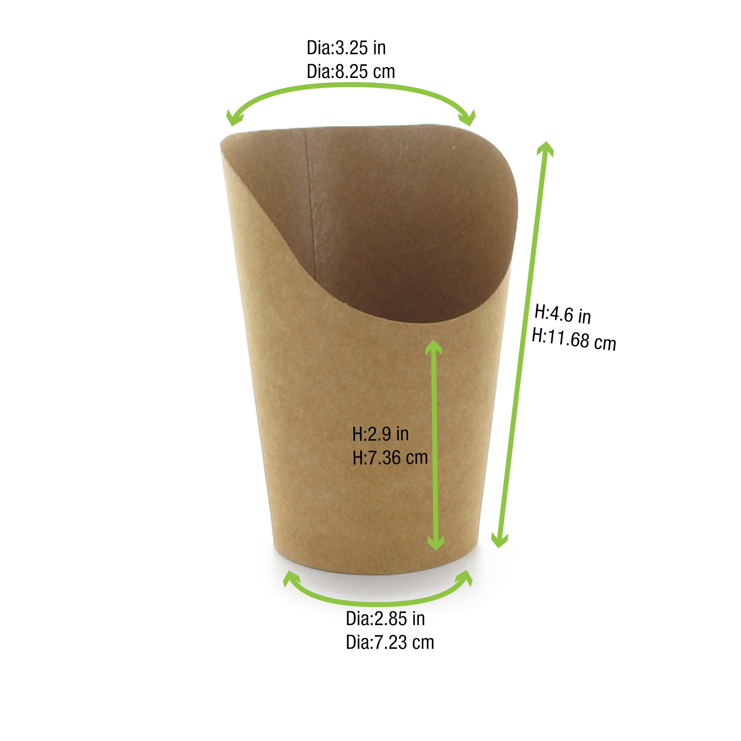 Kraft Wrap Cup -5.5oz Dia:3.25in H:4.6in 1200 Pcs/Cs