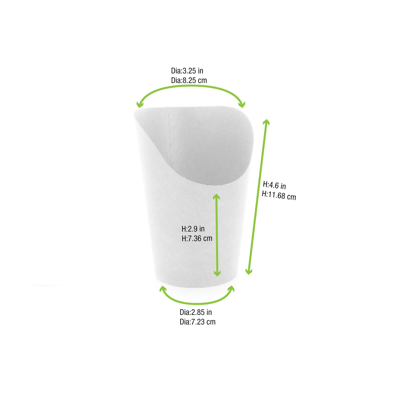 White Wrap Cup -5.5oz Dia:3.25in H:4.6in 1200 Pcs/Cs