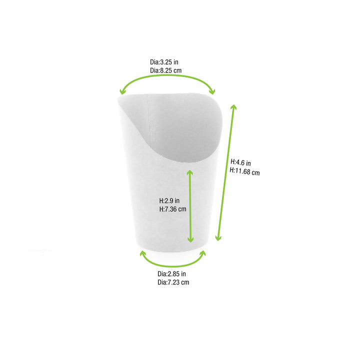 White Wrap Cup -5.5oz Dia:3.25in H:4.6in 1200 Pcs/Cs