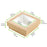 Kray Boxes With Pet Window Lid -14oz L:4 X W:3.95 X H:1.55in 250 Pcs/Cs (White or Kraft)