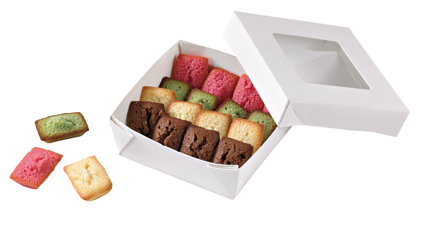 Kray Boxes With Pet Window Lid -14oz L:4 X W:3.95 X H:1.55in 250 Pcs/Cs (White or Kraft)
