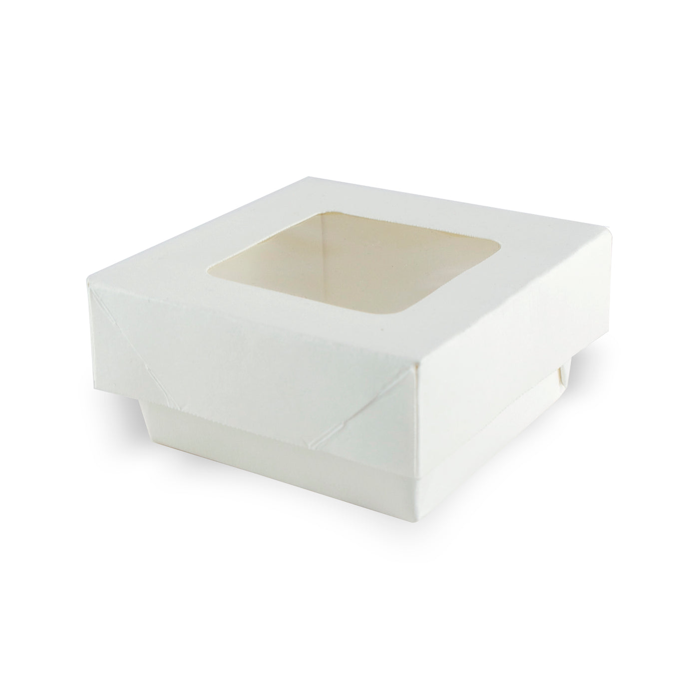 Kray Boxes With Pet Window Lid -8.5oz L:2.8 X W:2.8 X H:1.6in 250 Pcs/Cs (Avail. Kraft or White)