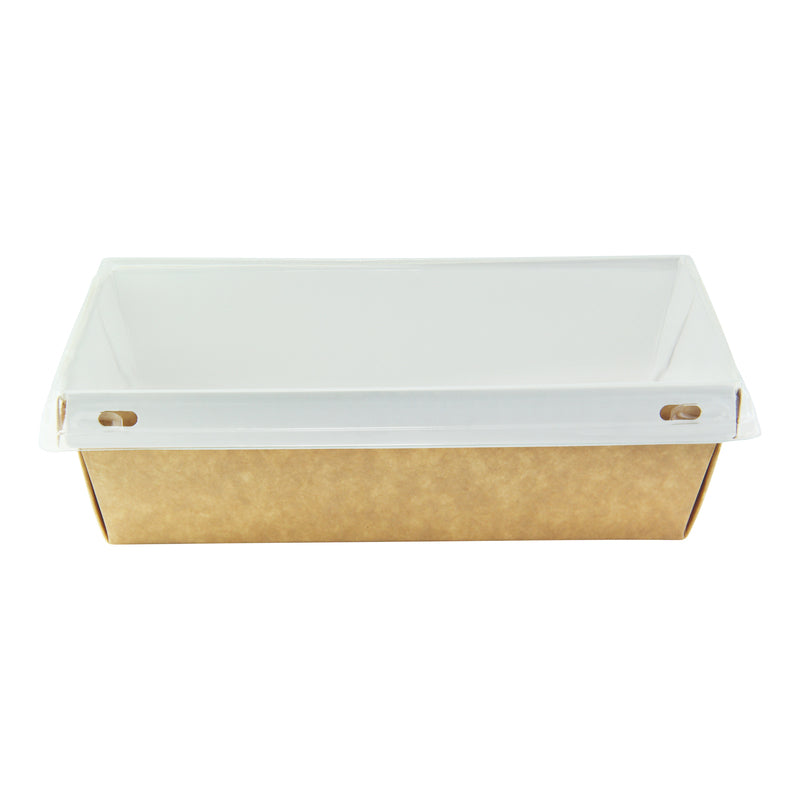 Laminated Kraft Box With Clear PET Lid - 24oz 6.7 X 5.1 X 1.8in 100 Pcs/Cs