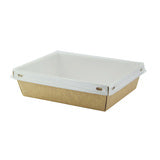 Laminated Kraft Box With Clear PET Lid - 24oz 6.7 X 5.1 X 1.8in 100 Pcs/Cs