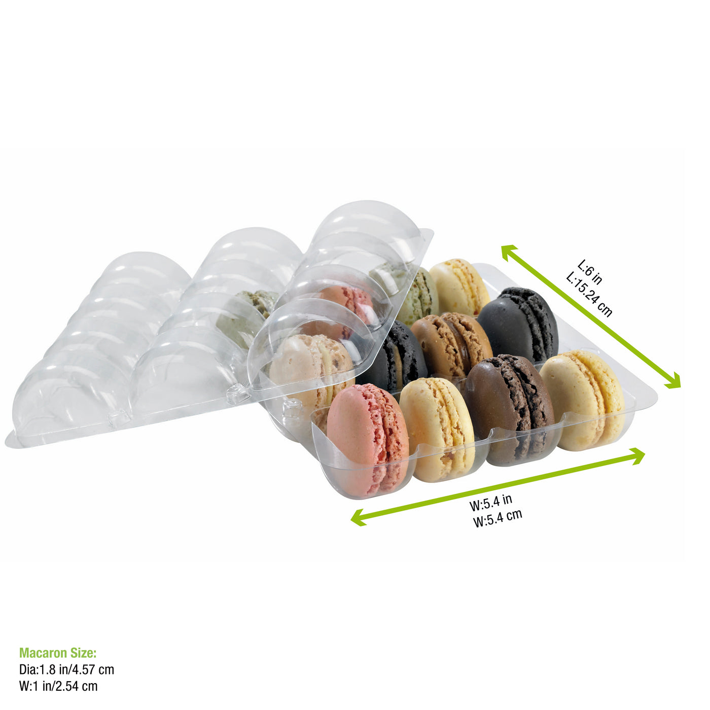 Macaron Insert Tray for 12 (3x4) with Clip Closure — Bakery Packaging | 150/Case