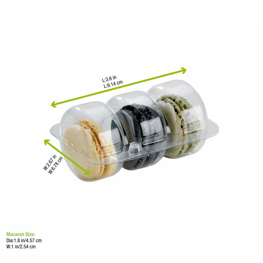 Insert For 3 Macarons (1X3) With Clip Closure (300 Pieces)