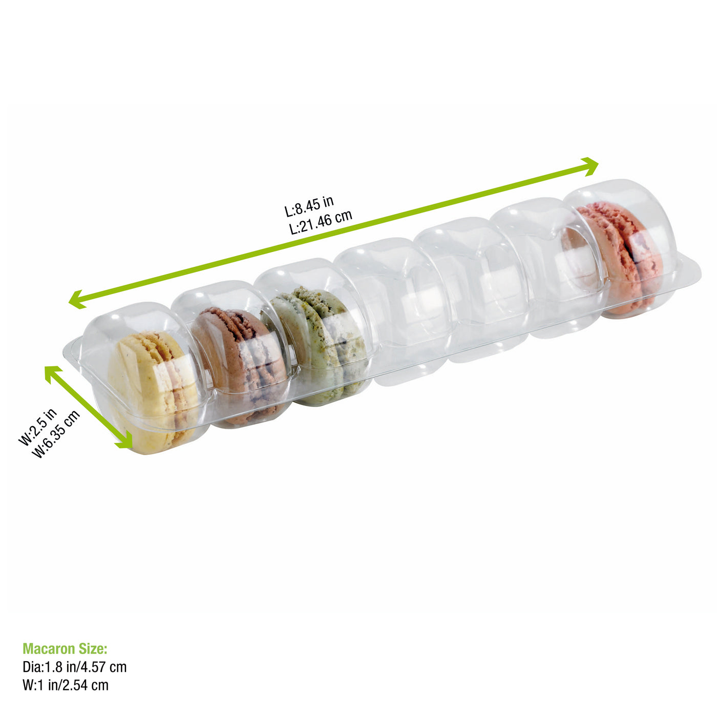 Insert For 7 Macarons (1X7) With Clip Closure (150 Pieces)