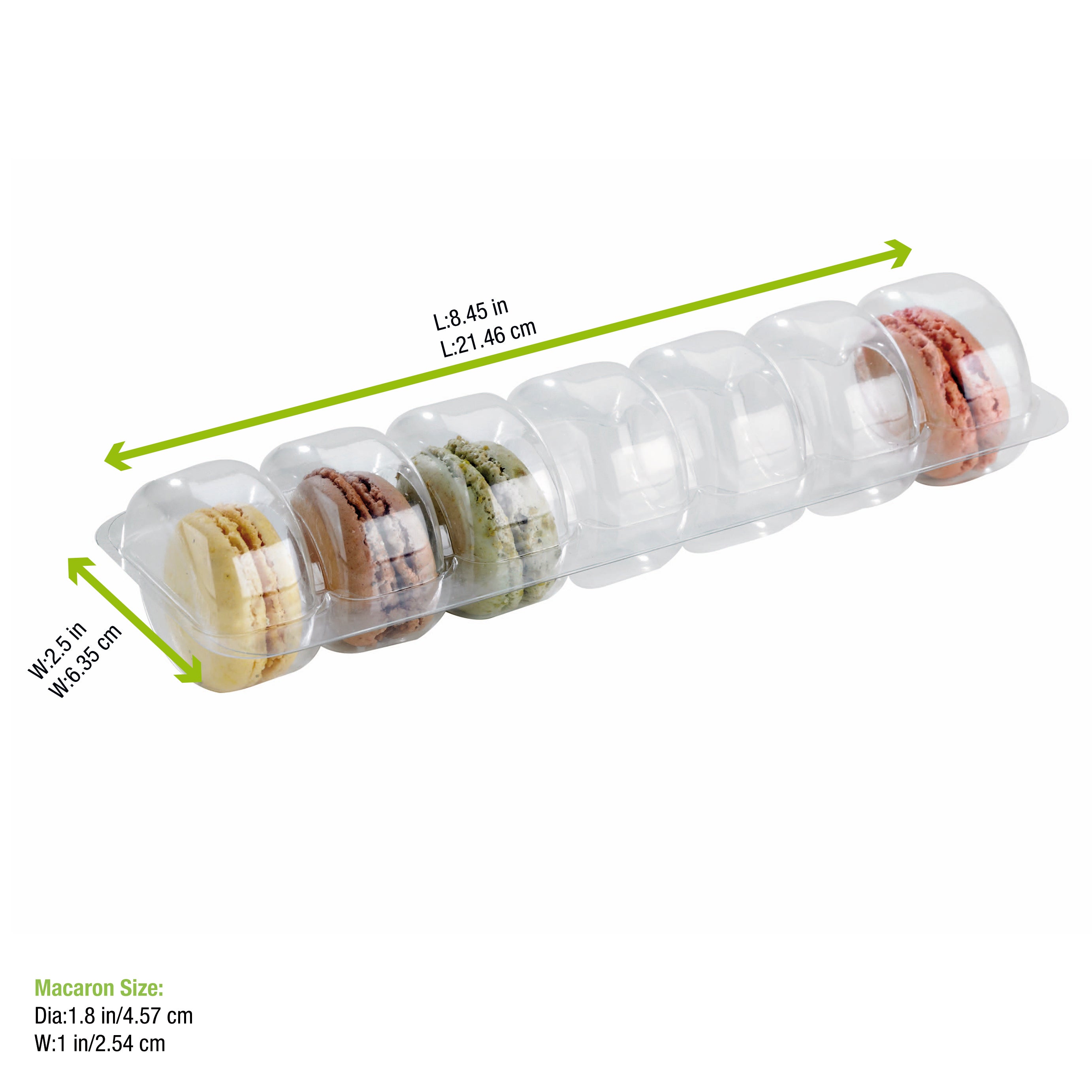 Insert For 7 Macarons (1X7) With Clip Closure (150 Pieces)