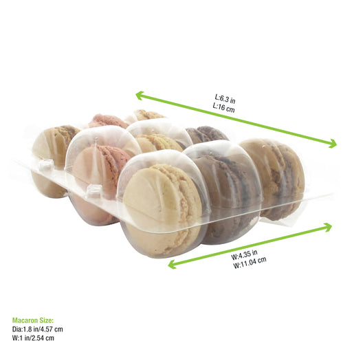 Insert For 9 Macarons (3X3) With Clip Closure (150 Pcs/Cs)