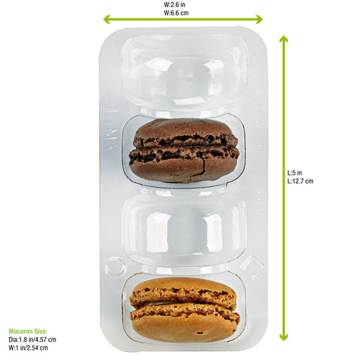 Insert For 4 Macarons (1X4) With Clip Closure  (250 Pcs/Cs)