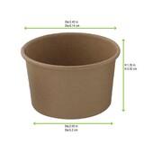 Brown Kraft Hot & Cold Paper Cup -2.3oz Dia:2.42in H:1.35in 1000 Pcs/Cs