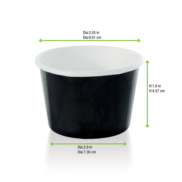 Black Paper Cup -7oz Dia:3.55in H:1.8in 1000 Pcs/Cs