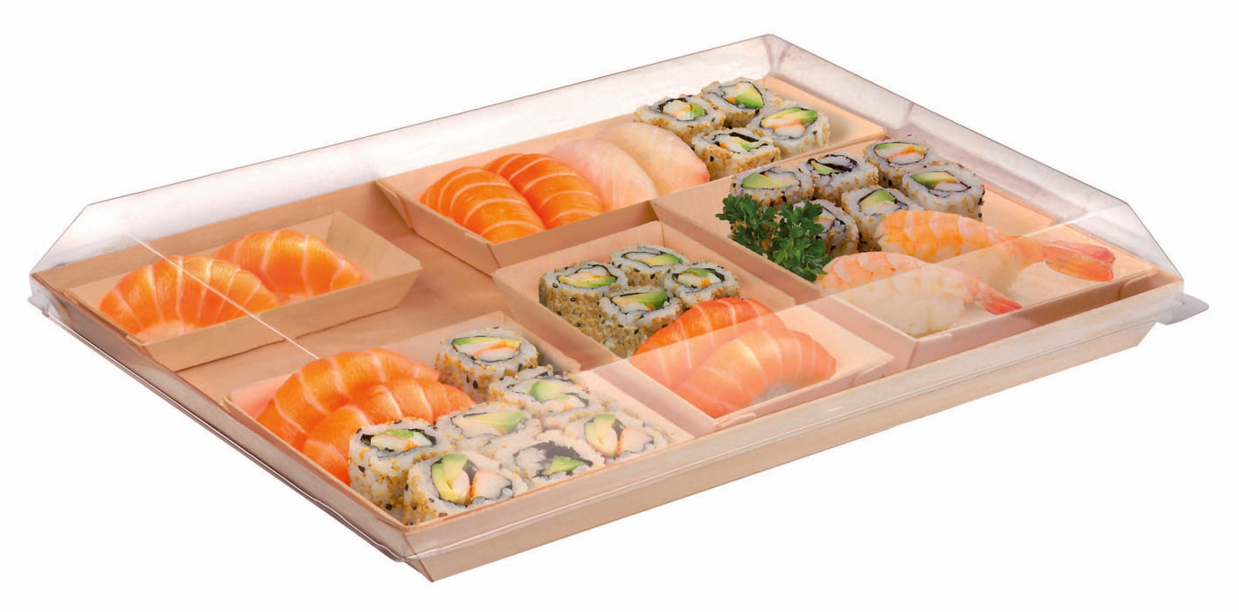 Rectangular Samurai Wooden Serving Tray - L:15.1 X W:10.95 X H:1.05in 100 Pcs/Cs