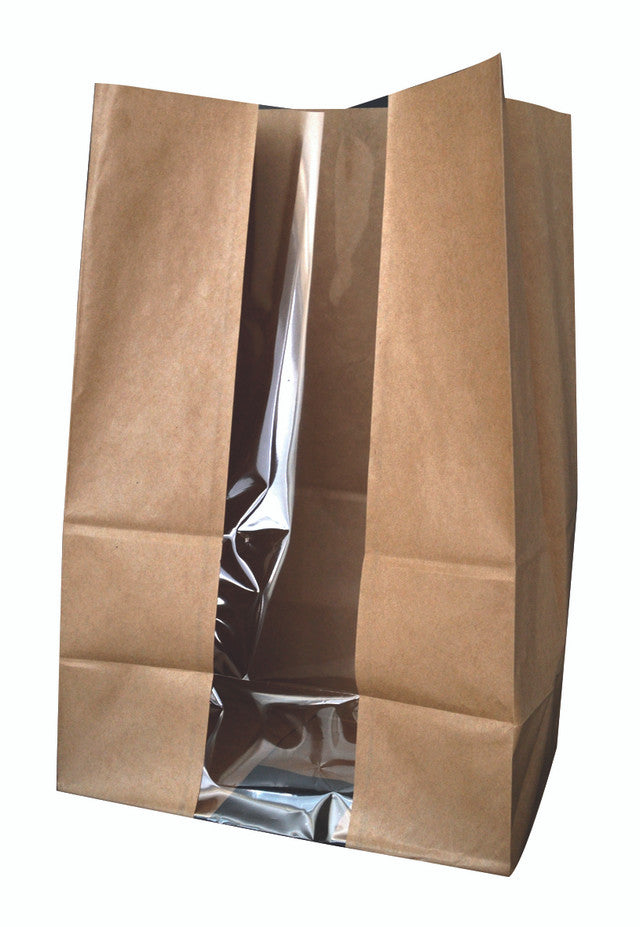 Long Brown Sos Bag With Window - L:7.1 X W:4.3 X H:10.25in 500 Pcs/Cs
