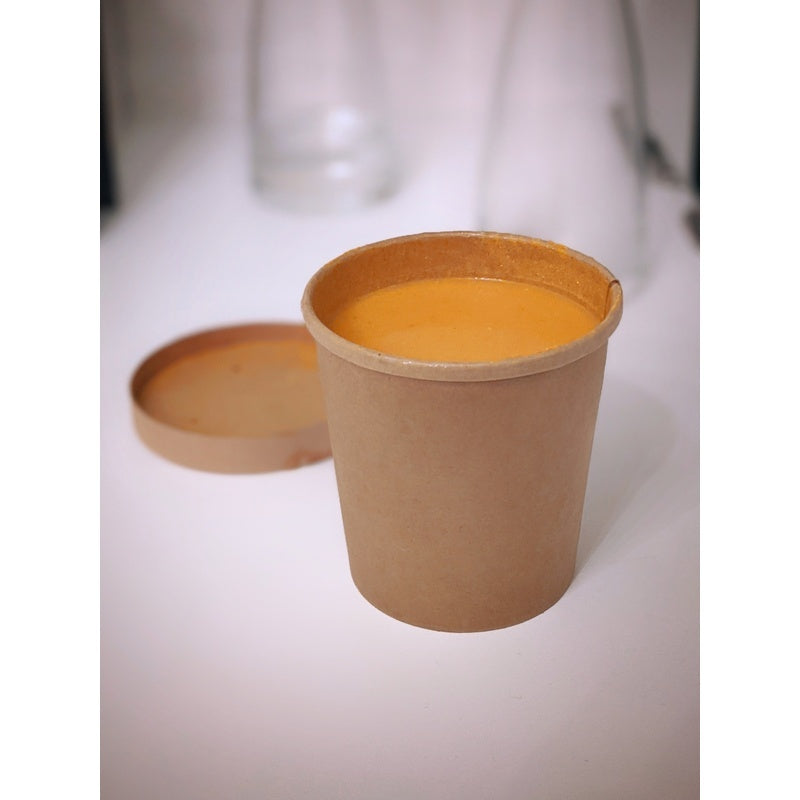 32 oz Brown Kraft Soup Cup with Kraft Lid Included – 250/Case