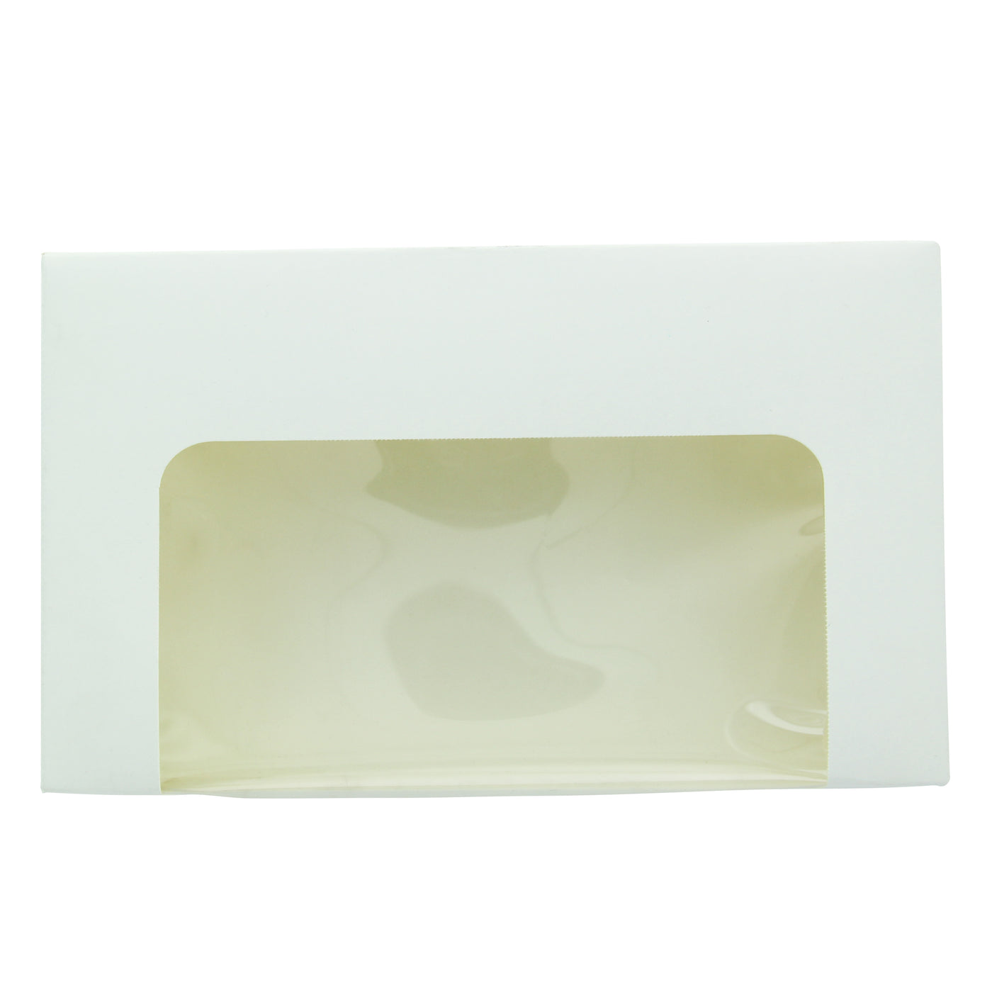 White Laminated Window Box - L:7.5 X W:4.5 X H:1.75in 200 Pcs/Cs