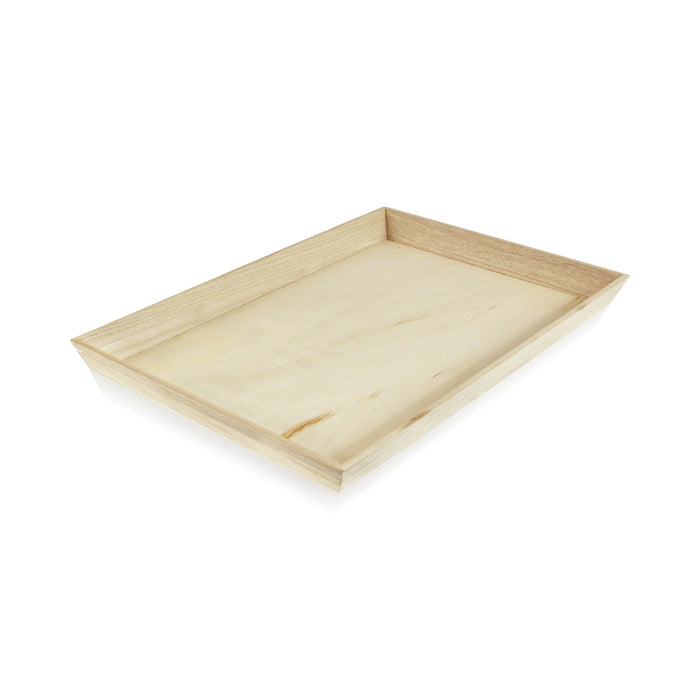 Noah39 Heavy Duty Wooden Tray (Case of 10), PacknWood - Biodegradable Serving Wood Table Trays (17" x 13" x 1.5") 210WOODTRAY39