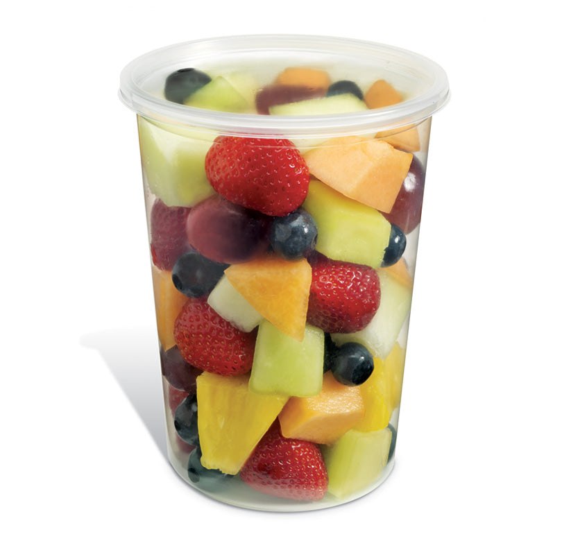 Placon Home Fresh Polypropylene Round Food Container Clear, 32 oz. | 500/Case