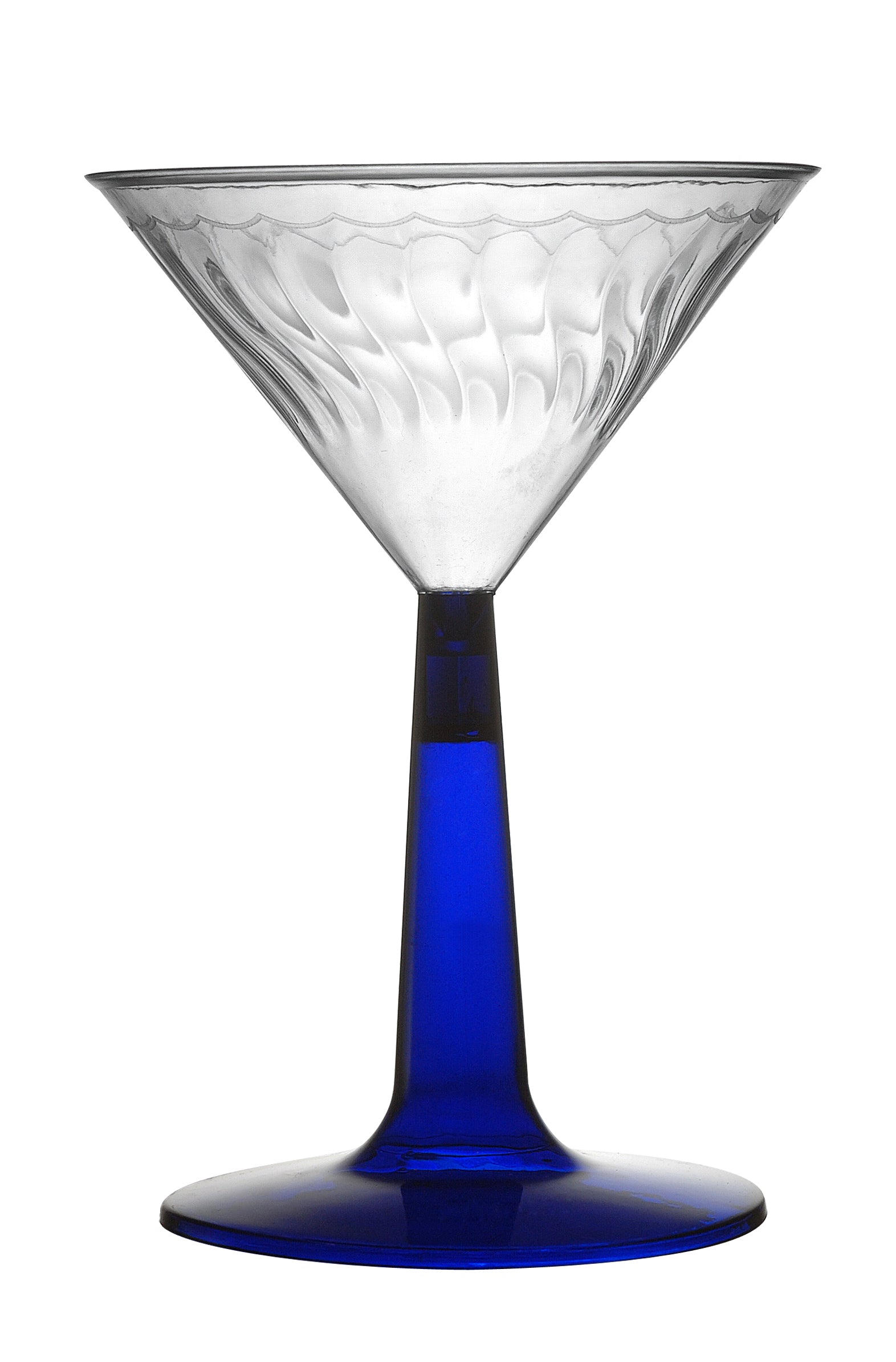 6 oz. MARTINI GLASS with Cobalt Blue Base (96/CS) - Paper Supplies Plus