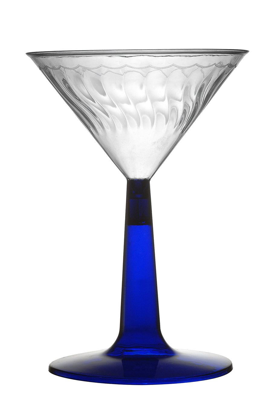 6 oz. MARTINI GLASS with Cobalt Blue Base (96/CS) - Paper Supplies Plus