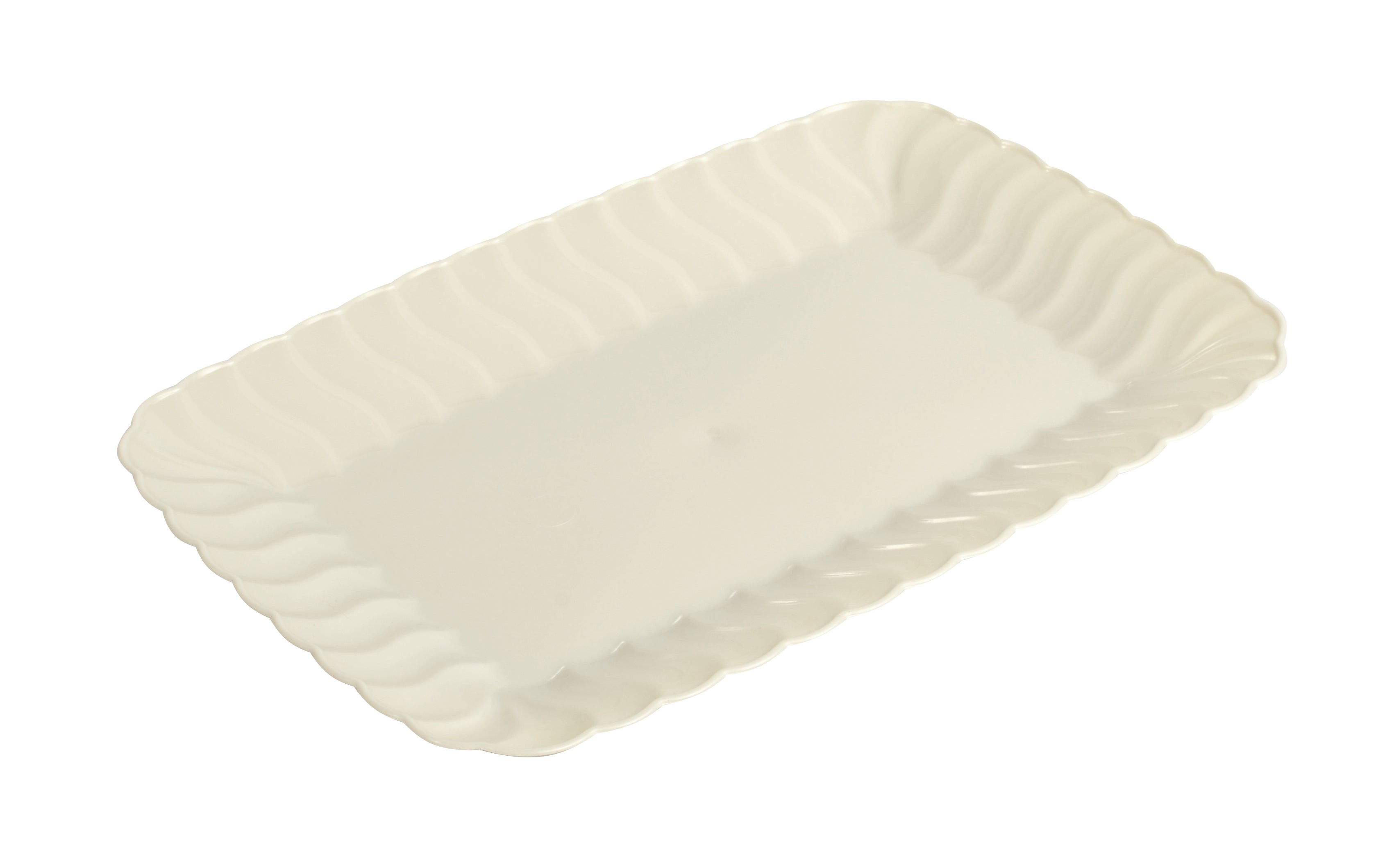 5"x7" SNACK TRAY - 252/CS (Black, White, Clear, & Bone) - Paper Supplies Plus