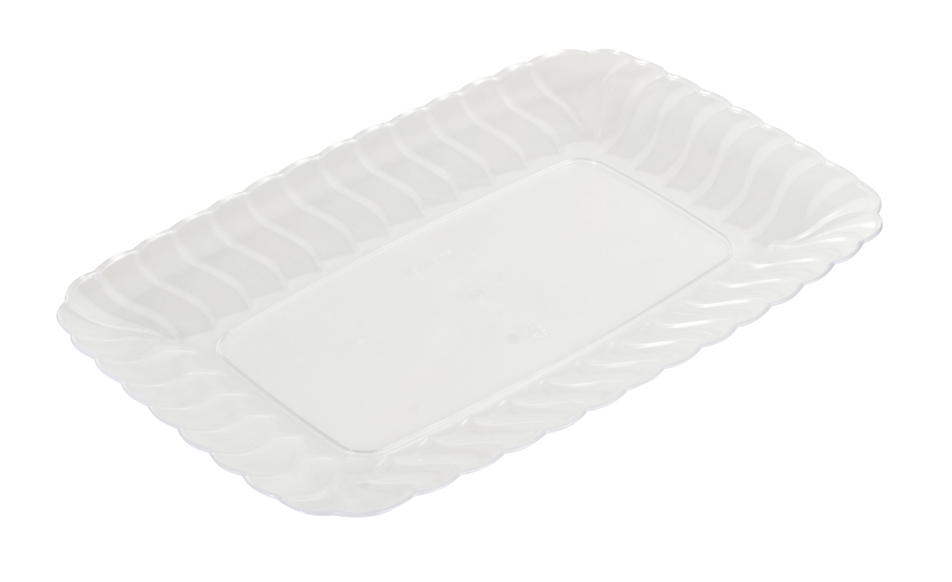 5"x7" SNACK TRAY - 252/CS (Black, White, Clear, & Bone) - Paper Supplies Plus