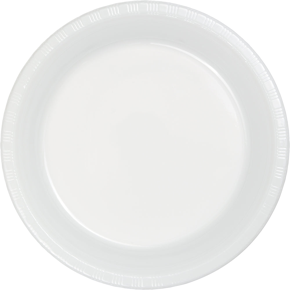 Creative Converting 7 Inch White Disposable Plastic Plate - 240 Plates/Case