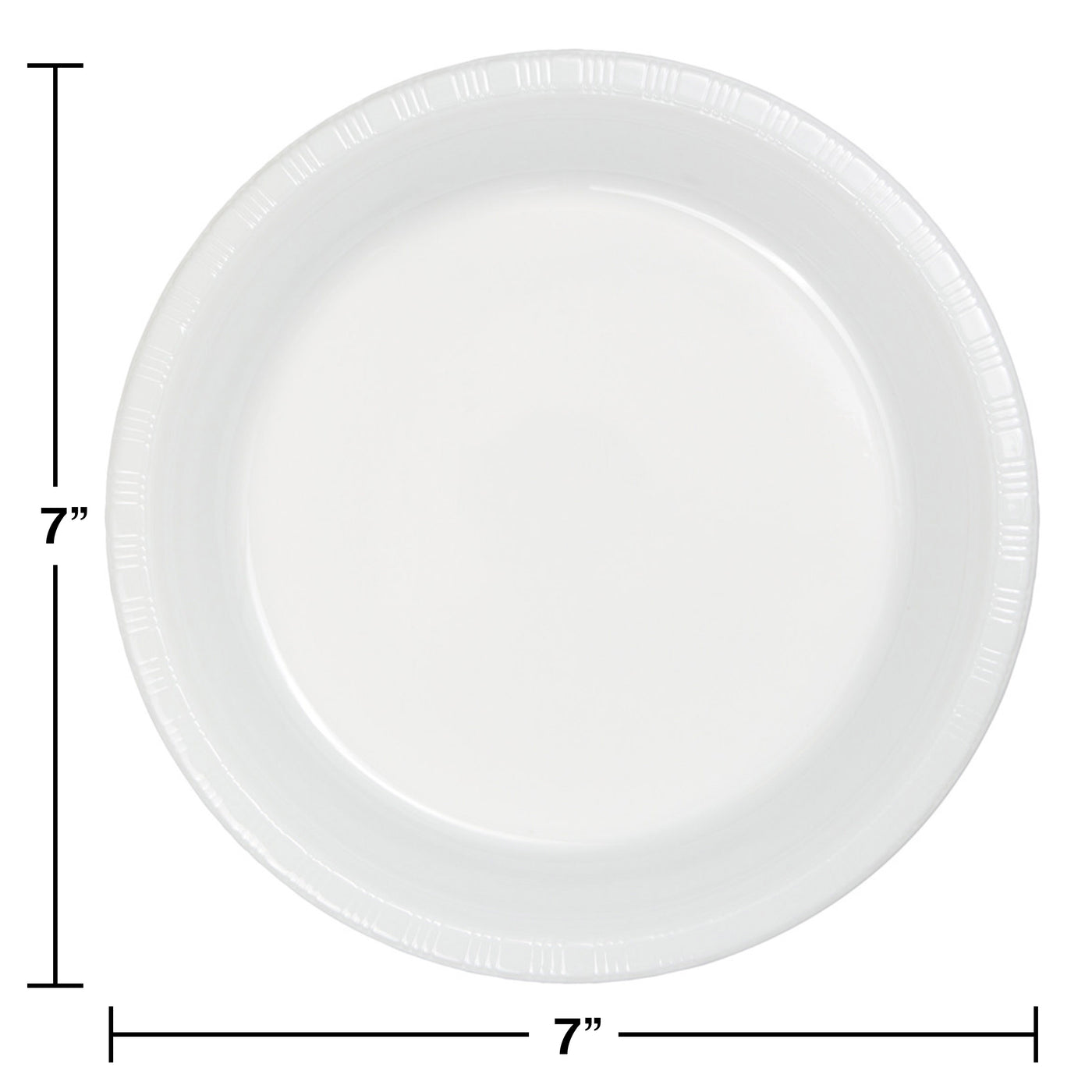 Creative Converting 7 Inch White Disposable Plastic Plate - 240 Plates/Case