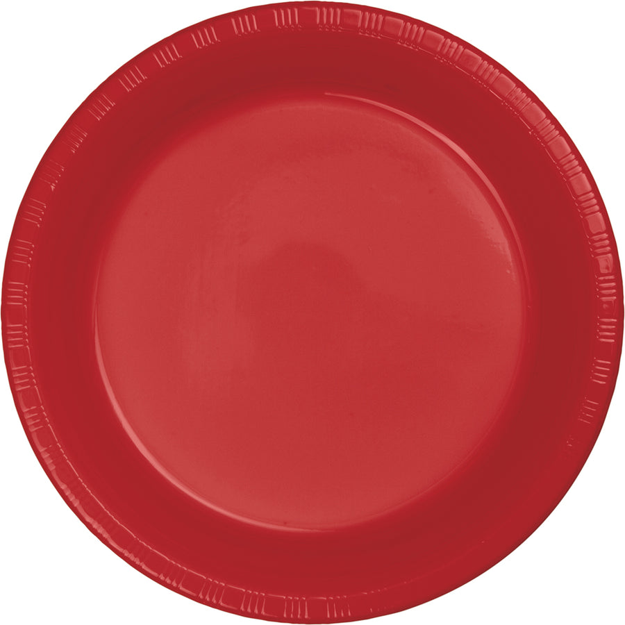 Creative Converting 7 Inch Classic Red Disposable Plastic Plate - 240 Plates/Case