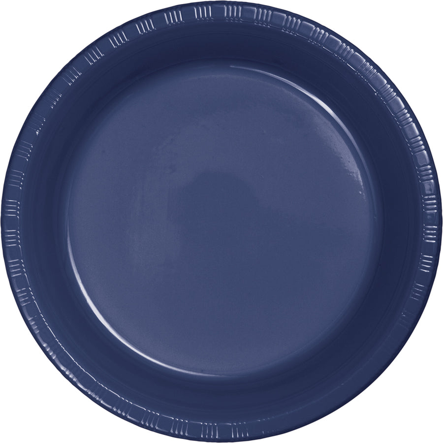 Creative Converting 7 Inch Navy Disposable Plastic Plate - 240 Plates/Case