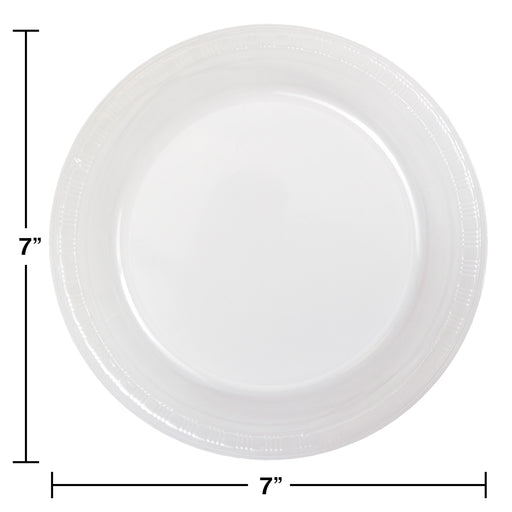Creative Converting 7 Inch Clear Disposable Plastic Plate - 240 Plates/Case