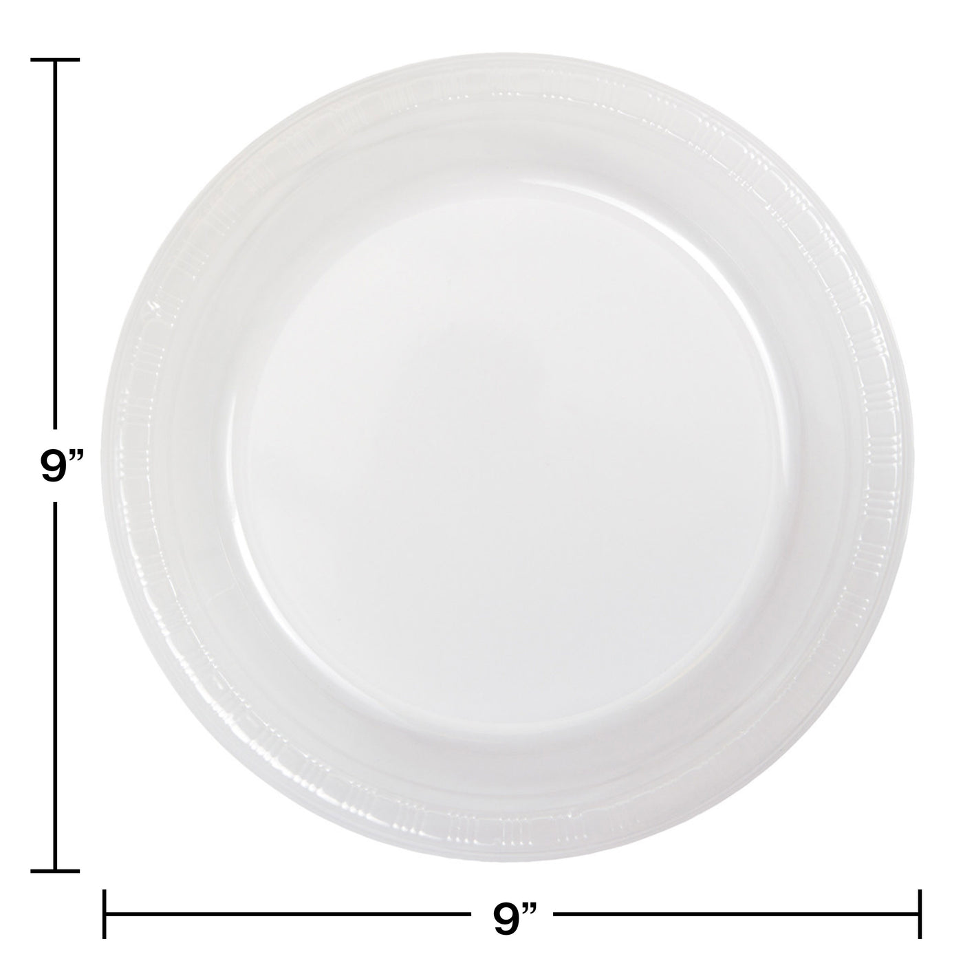 Creative Converting 9 Inch Clear Disposable Plastic Plate - 240 Plates/Case
