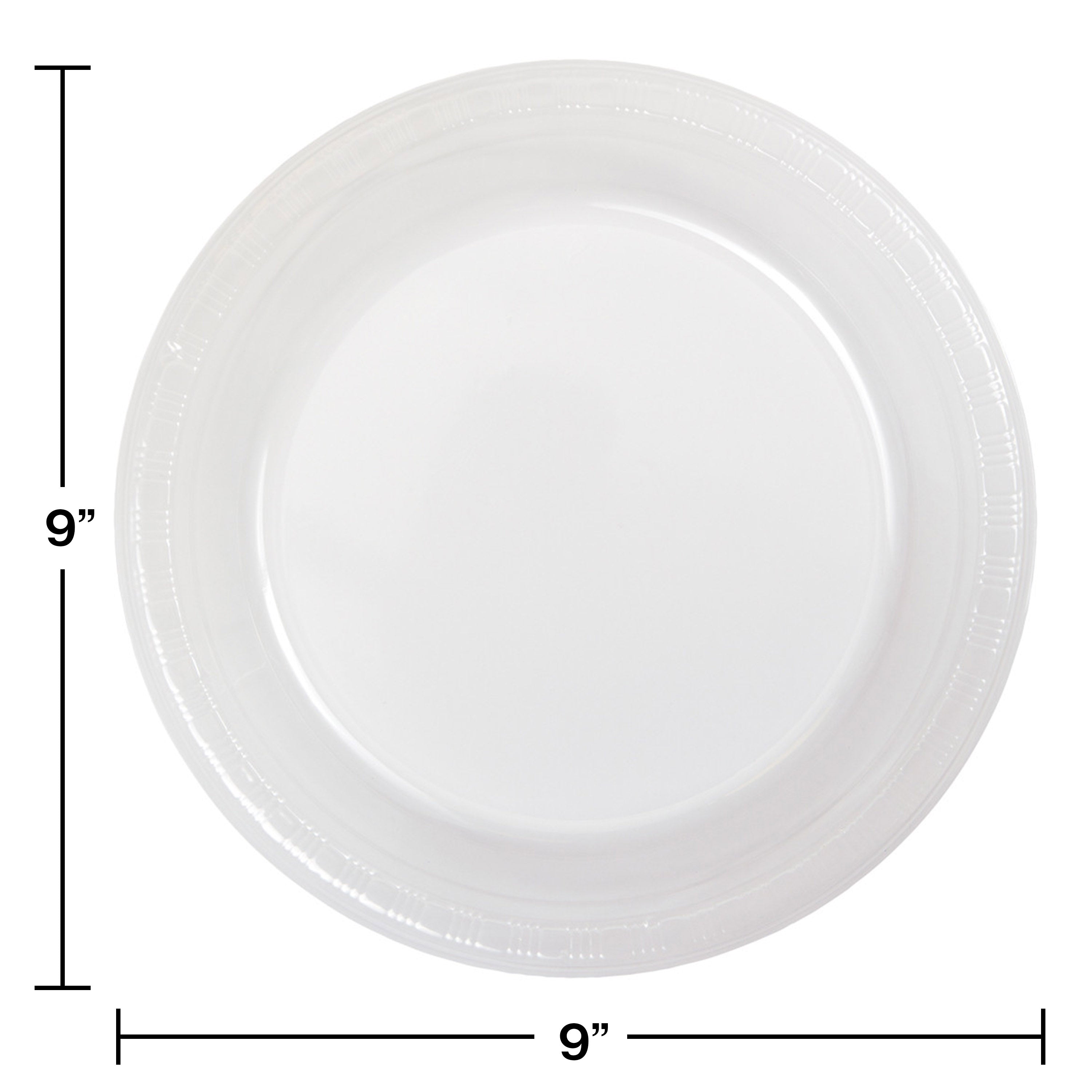 Creative Converting 9 Inch Clear Disposable Plastic Plate - 240 Plates/Case