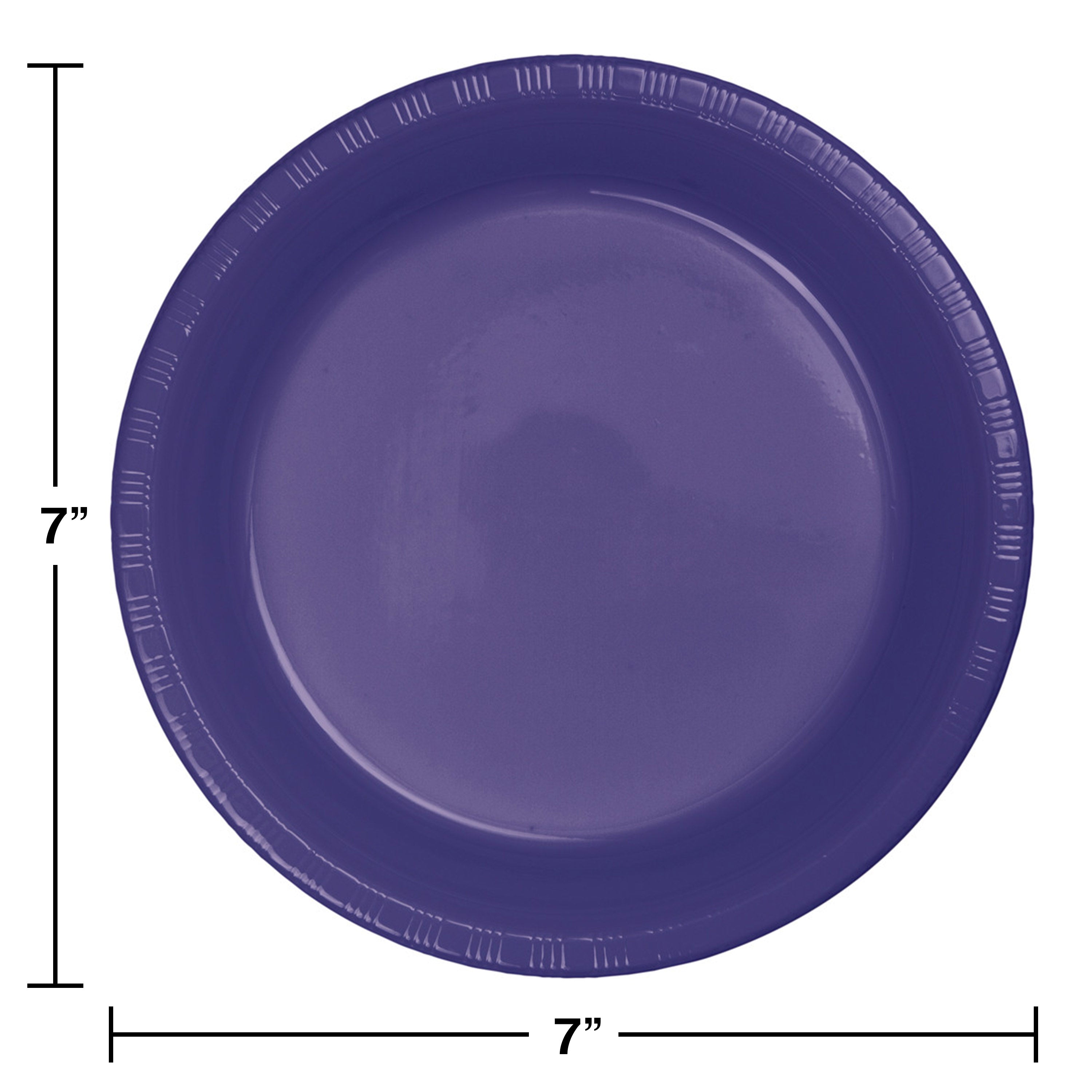 Creative Converting 7 Inch Purple Disposable Plastic Plate - 240 Plates/Case
