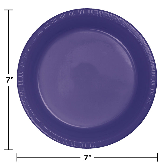 Creative Converting 7 Inch Purple Disposable Plastic Plate - 240 Plates/Case