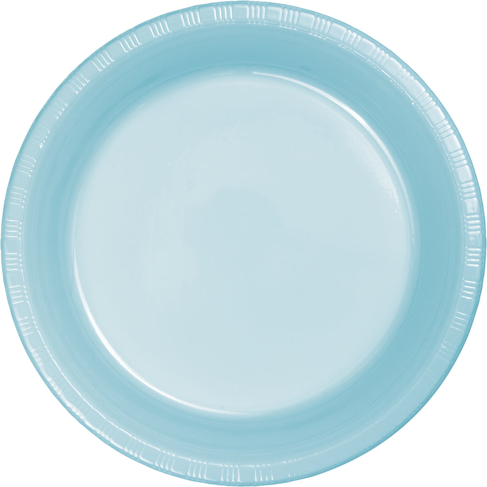 Creative Converting 7 Inch Pastel Blue Disposable Plastic Plate - 240 Plates/Case