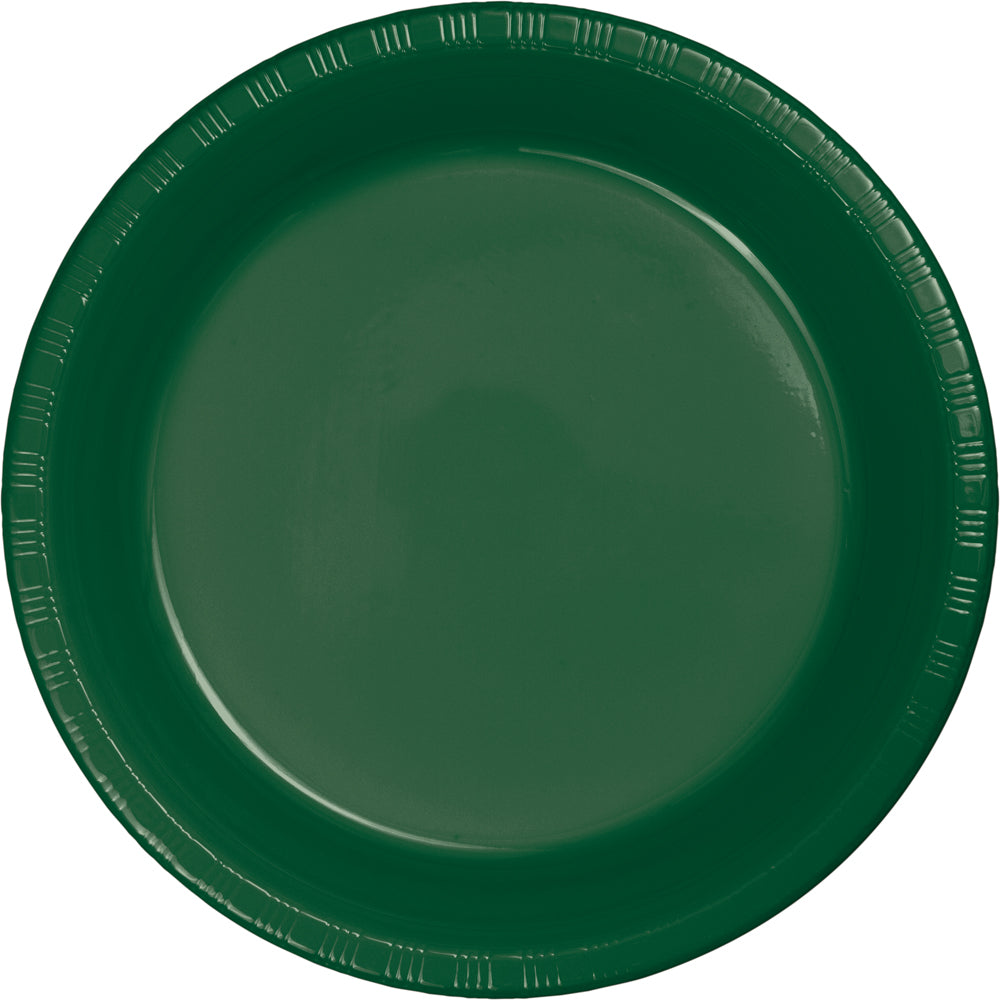 Creative Converting 7 Inch Hunter Green Disposable Plastic Plate - 240 Plates/Case