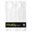 Novelty Modern Flatware, Disposable Plastic Cutlery, Teaspoons Luxury White (384 Teaspoons)