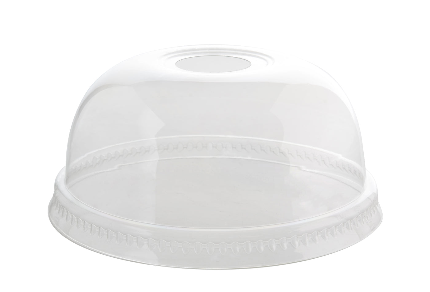 78MM PETE Dome Lid w/Hole (1000/CS) - Paper Supplies Plus