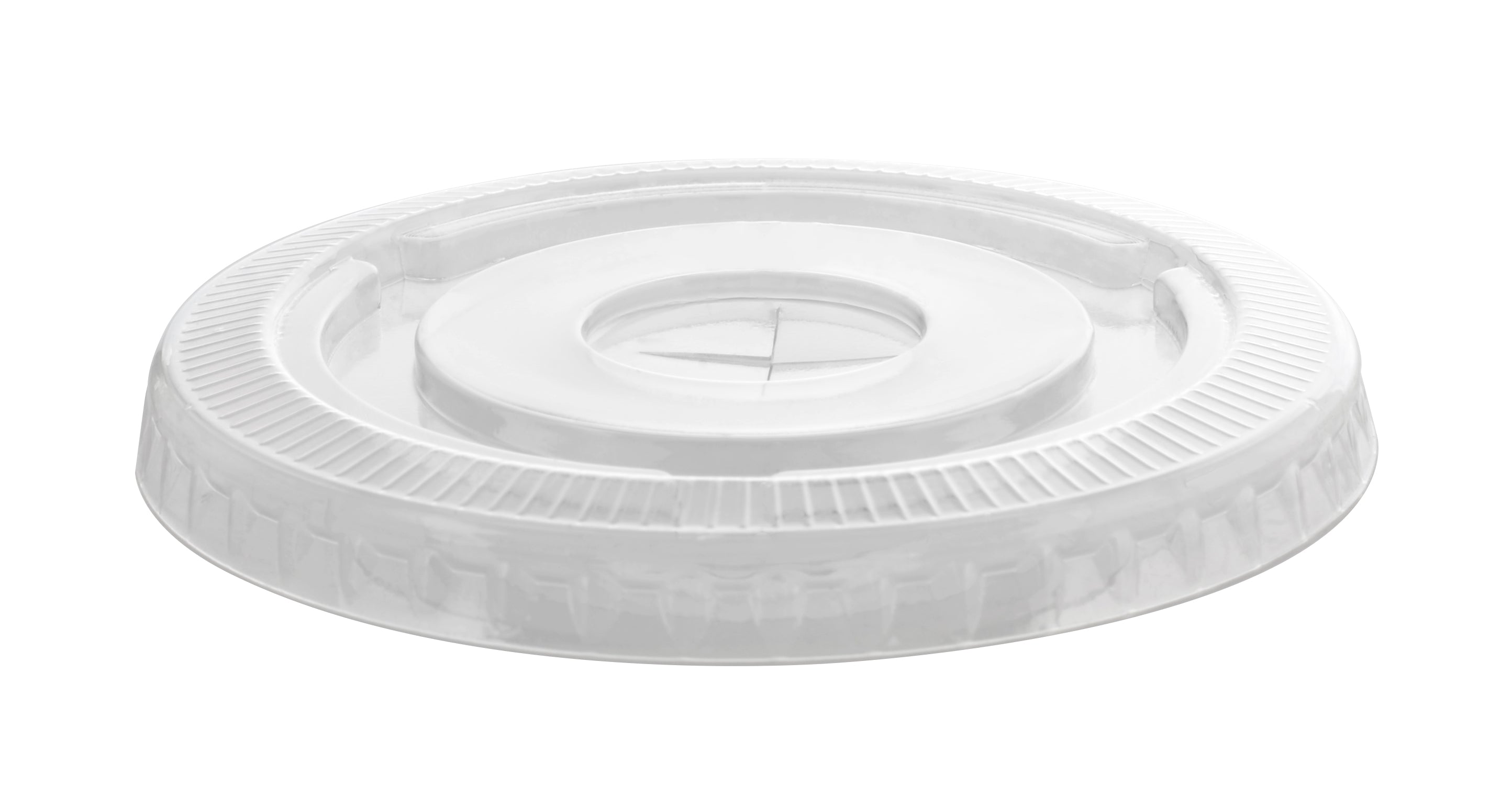 92MM PETE Flat Lid w/Slot (1000/CS) - Paper Supplies Plus
