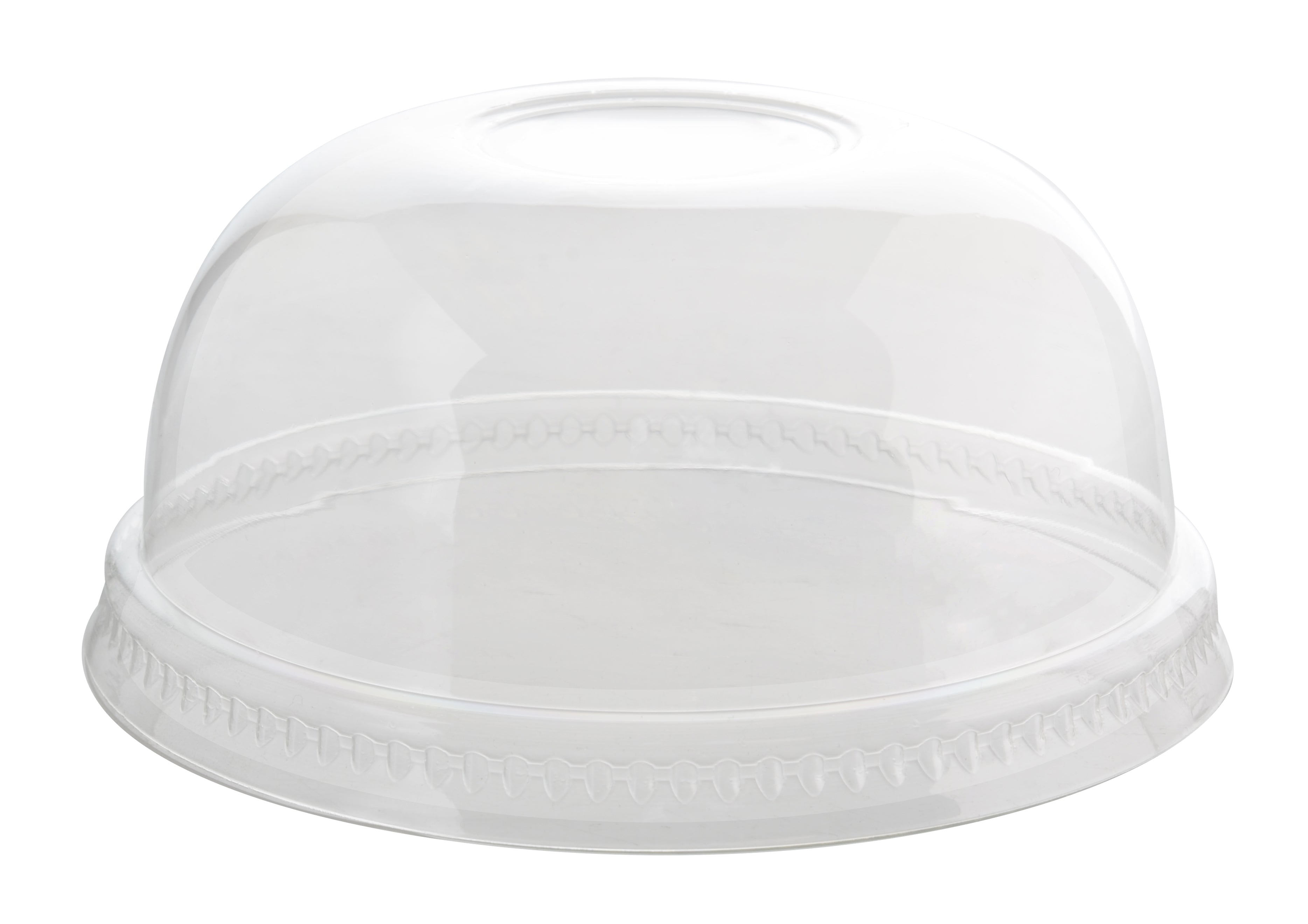 95MM PETE Dome Lid no Hole (1000/CS) - Paper Supplies Plus