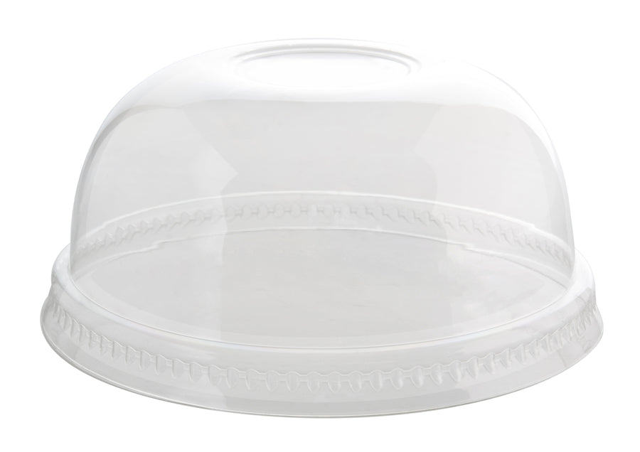 95MM PETE Dome Lid no Hole (1000/CS) - Paper Supplies Plus