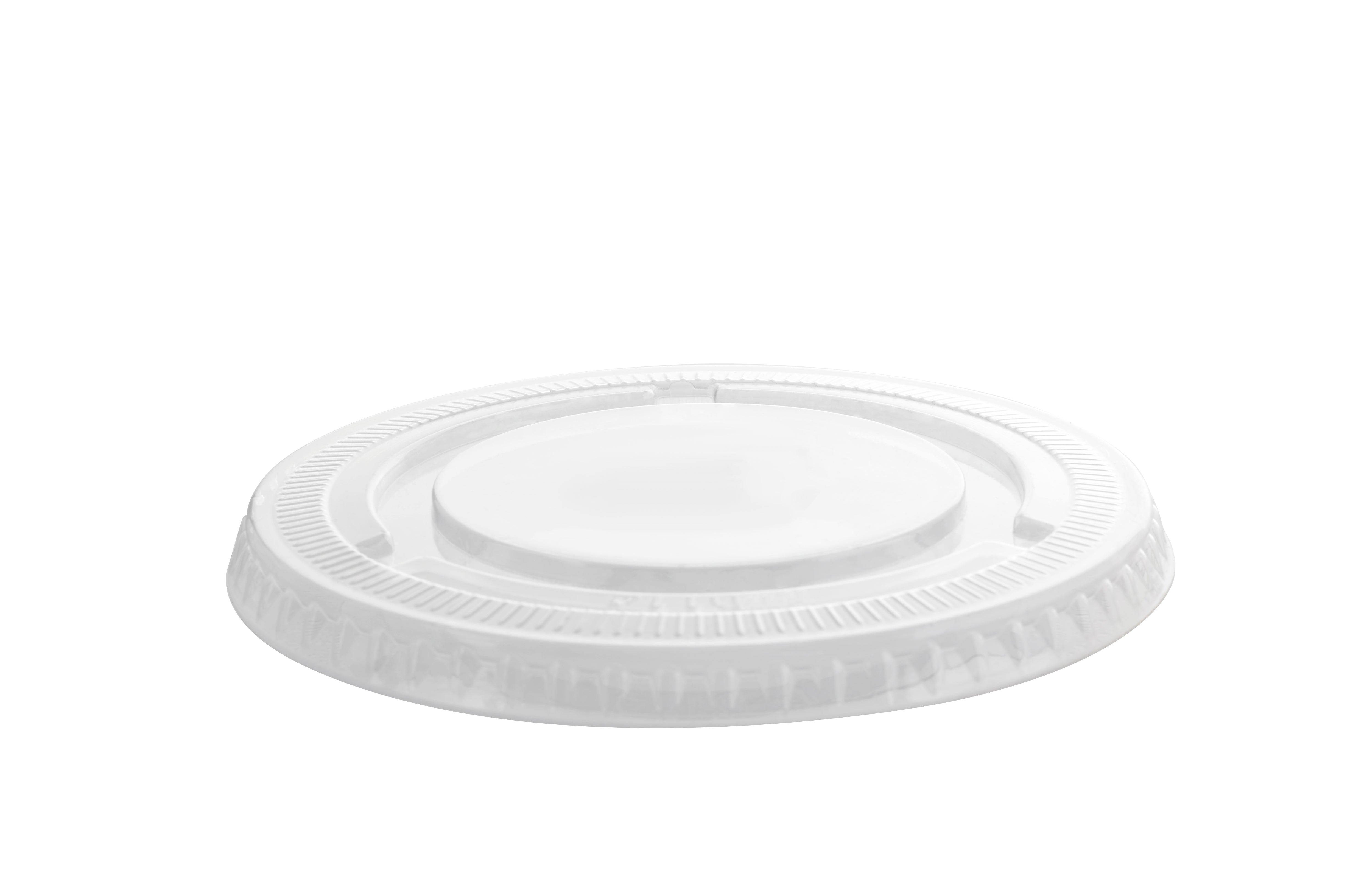 98MM PETE Flat Lid no Slot (1000/CS) - Paper Supplies Plus