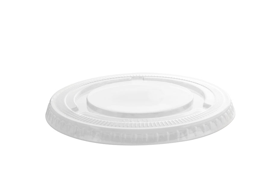 98MM PETE Flat Lid no Slot (1000/CS) - Paper Supplies Plus
