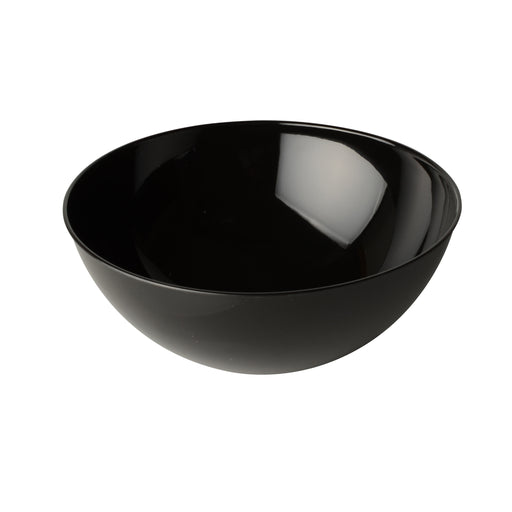 Fineline 15064L-BK Super Bowl Plus 64 oz. Black Square PET Plastic Bowl -  150/Case