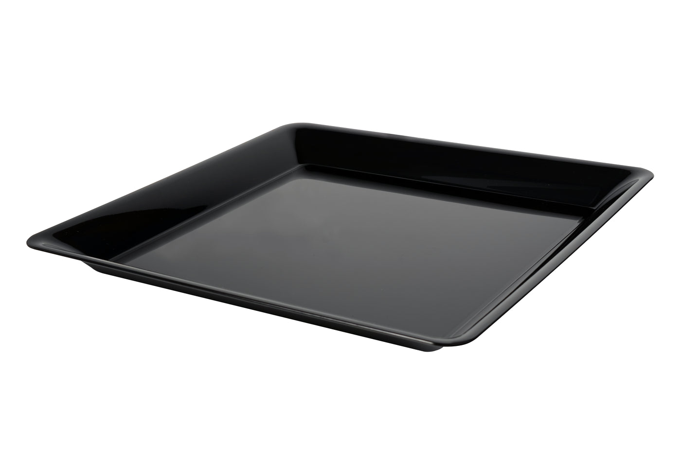 14" x 14" SQUARE PLATTER-20/CS (Black, White, & Clear) - Paper Supplies Plus