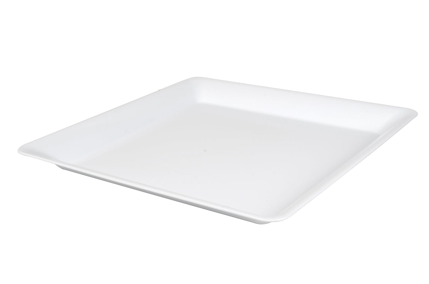 14" x 14" SQUARE PLATTER-20/CS (Black, White, & Clear) - Paper Supplies Plus