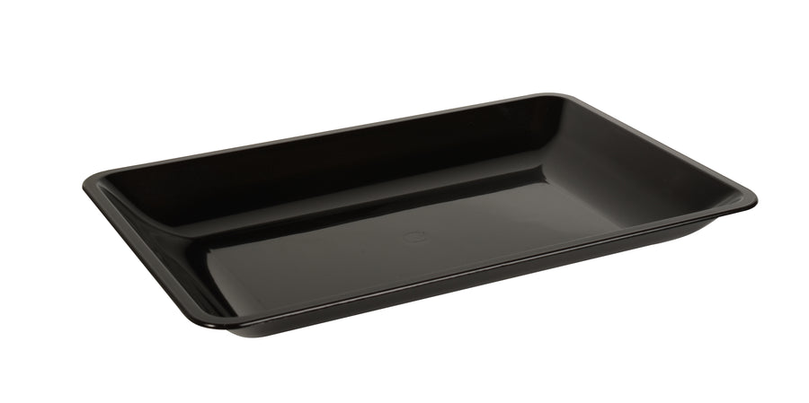 14" X 10" RECTANGULAR TRAY-25/CS (Black, White, & Clear) - Paper Supplies Plus